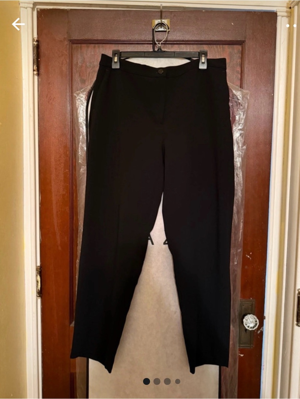 Marina Rinaldi Black Straight-Leg Dress Pants